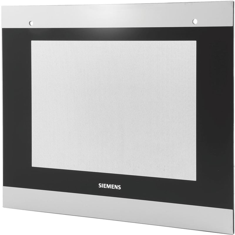 Frontglasscheibe für 60cm Geräte; Farbe:schwarz;Edelstahl 00776112