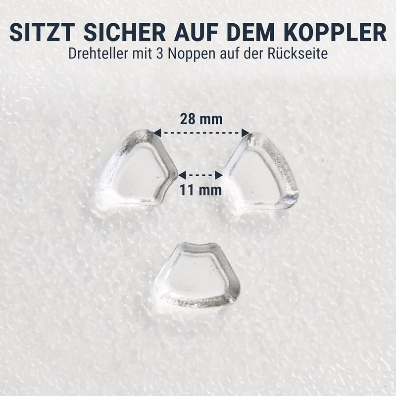 Drehteller Ø 245mm für Mikrowelle mit 3 Noppen