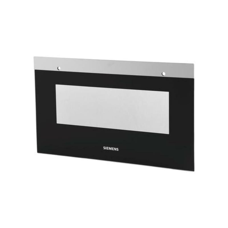 Frontglasscheibe schwarz, geklebt, Edelstahl-Applikation,Kompakt, StudioLine, Siemens schwarz, geklebt, Edelstahl-Applikation, 00776181
