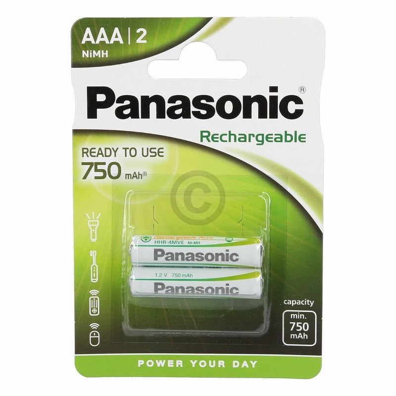 Akku AAA Micro P03 Panasonic HHR-4MVE/2BC 750mAh 2Stk