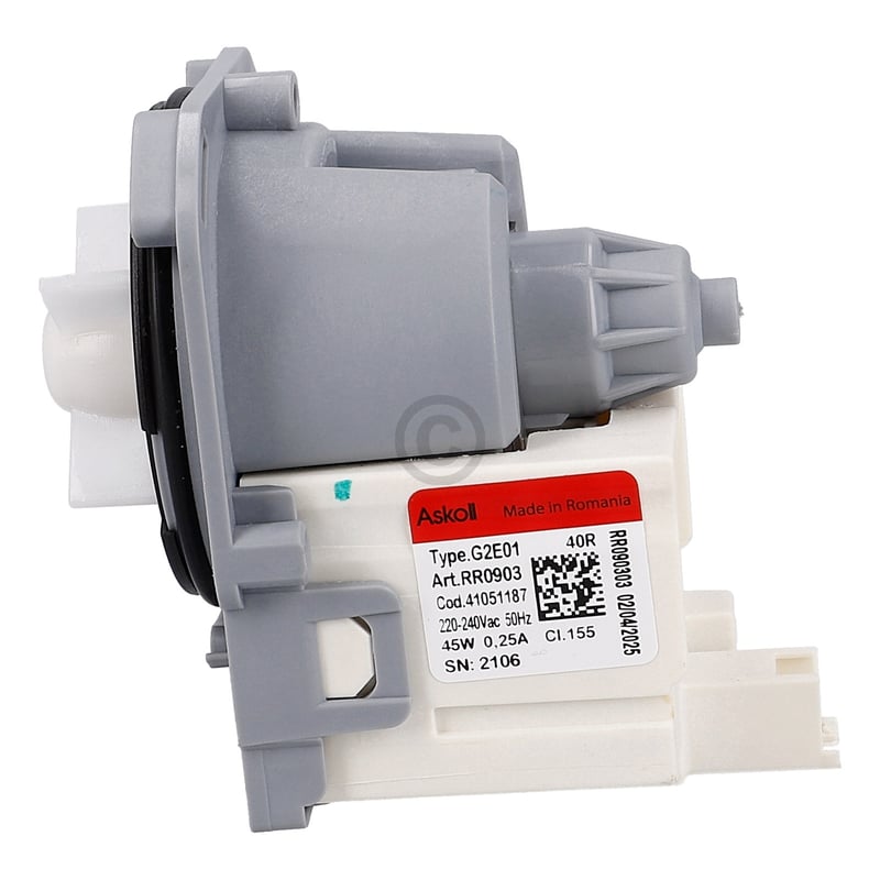 Ablaufpumpe für Waschmaschine Candy Hoover 92129444 50Hz, 0,22A