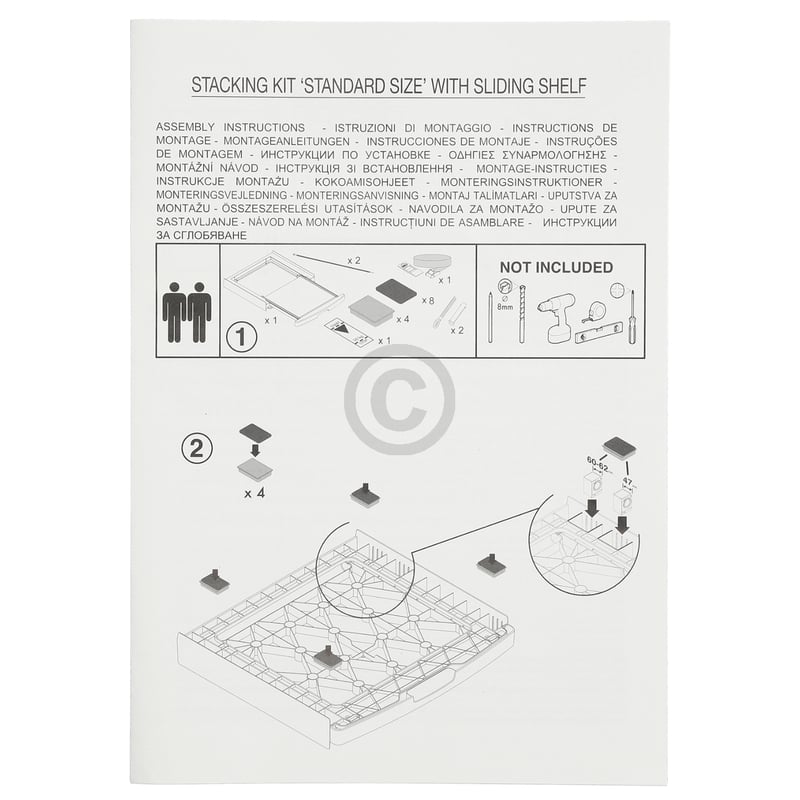 Zwischenbaurahmen HASTKU10 Candy/ Hoover 35602564 für Trockner CANDY/ HOOVER