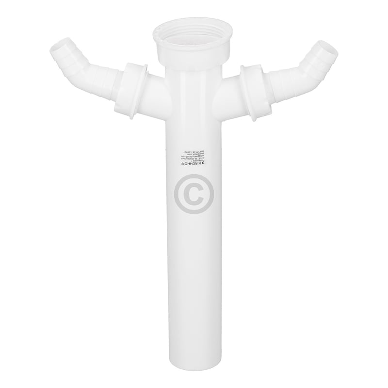 Verstellrohr 1 1/2"x40mmØ mit 2 Geräteanschlüssen für Spülbeckensiphon 98837148