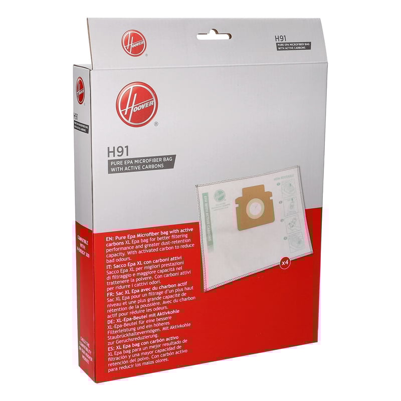 Staubsaugerbeutel für Hoover H-ENERGY 300 35602735 Mikrofaser, Aktivkohle
