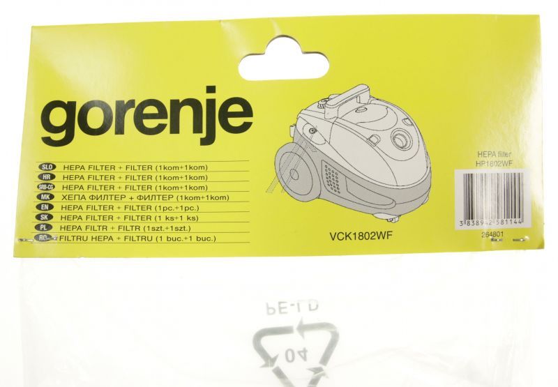 HEPA-Filter für Hisense/Gorenje Staubsauger 264801 Inlet, Outlet
