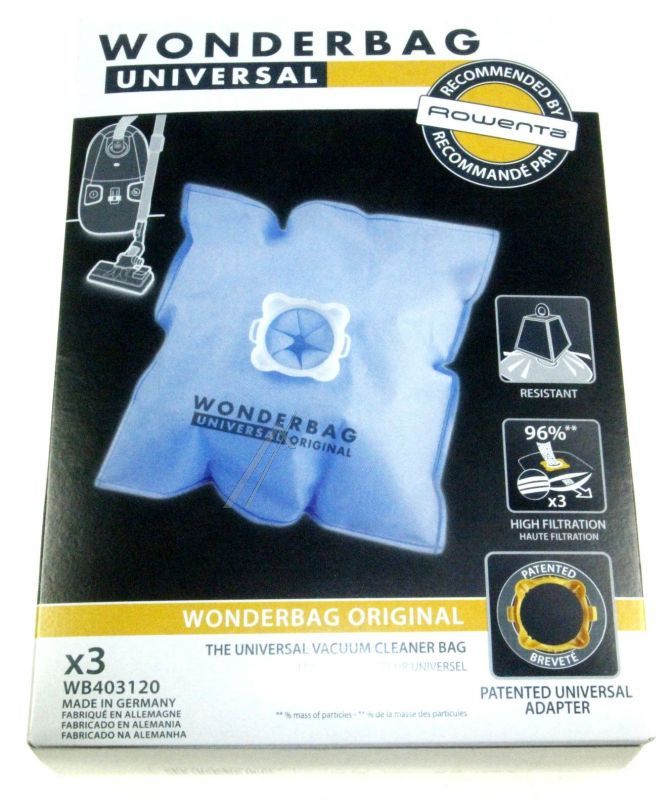 Wonderbag Staubbeutel für Staubsauger Groupe Seb WB403120 3er Pack