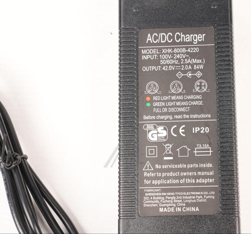 Ladegerät 42V 2A mit EU/US AC-Ladekabel Argento ACTIVEBIKE ARMO210001 für E-Scooter