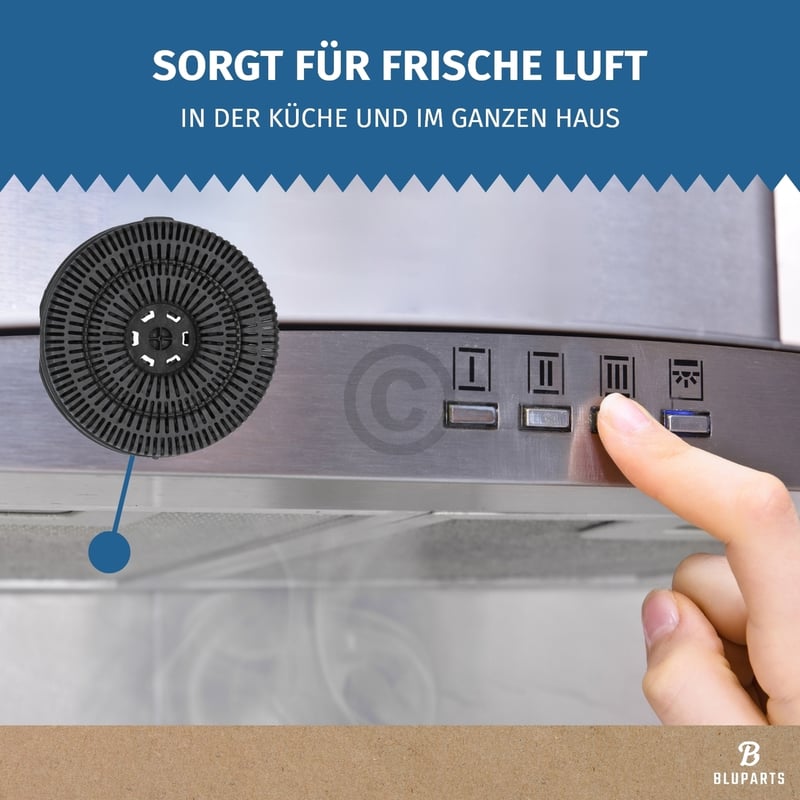 Kohlefilter Set Type58 passend für Whirlpool 484000008782 AKB000/1 BLUPARTS