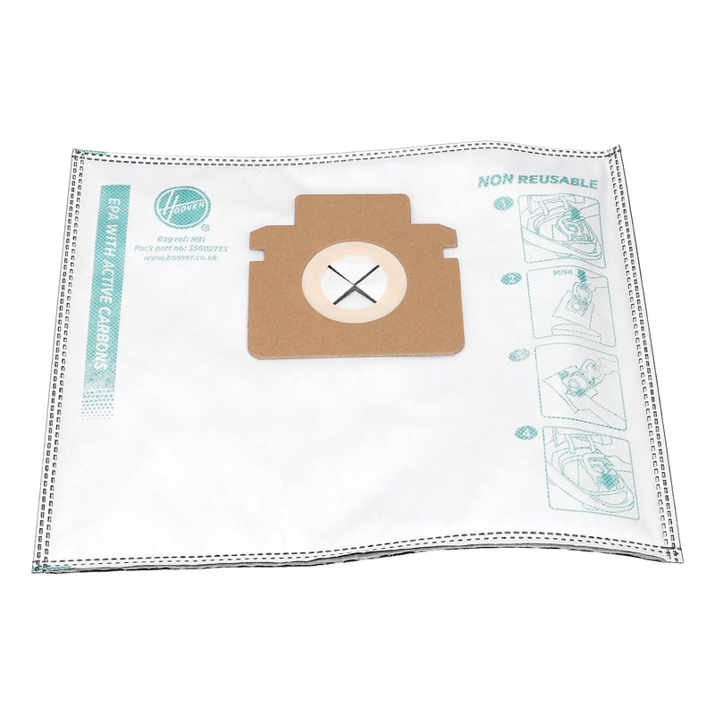 Staubsaugerbeutel für Hoover H-ENERGY 300 35602735 Mikrofaser, Aktivkohle