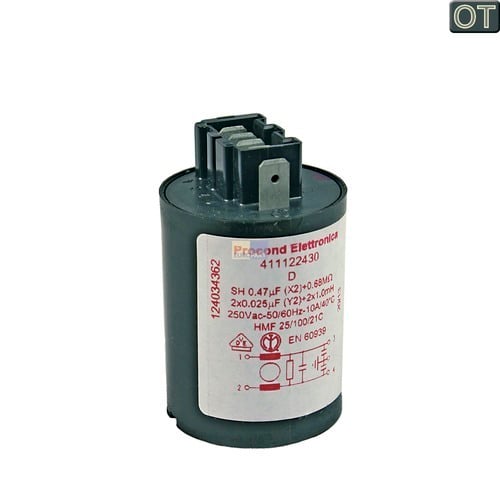 Entstörschutz 0,47µF 124034362 AEG, Electrolux, Juno, Zanussi
