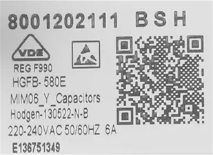 Netzkabelbox für Kühlschrank Bosch 12035824 Stromzufuhr