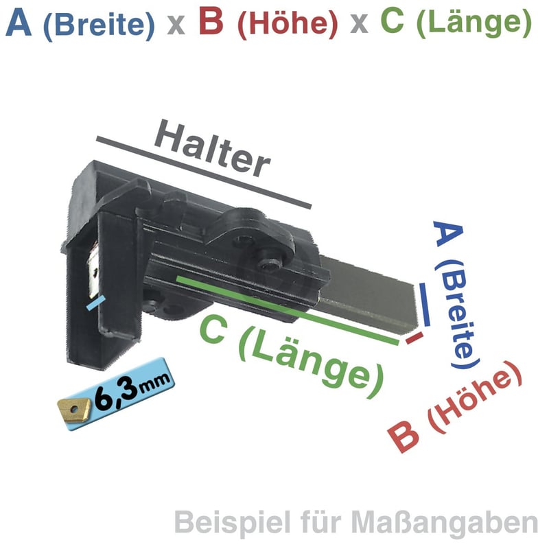 Kohlen für Sole ZEM Motor wie ZANUSSI 50265481007 in Waschmaschine Waschtrockner