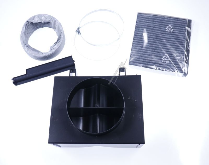 Umluftset für Dunstabzugshaube Bosch Siemens 17006791 Luftführung, Schlauch, Kohlefilter