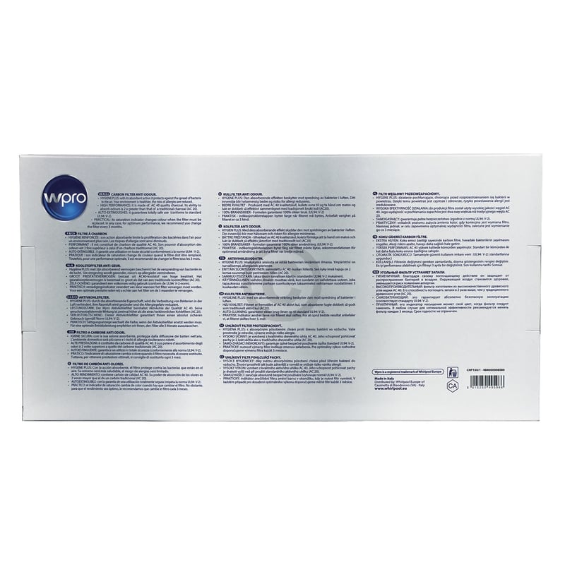 Kohlefilter Type150 Wpro 484000008580  DKF24 435x217mm für Dunstabzugshaube C00090799