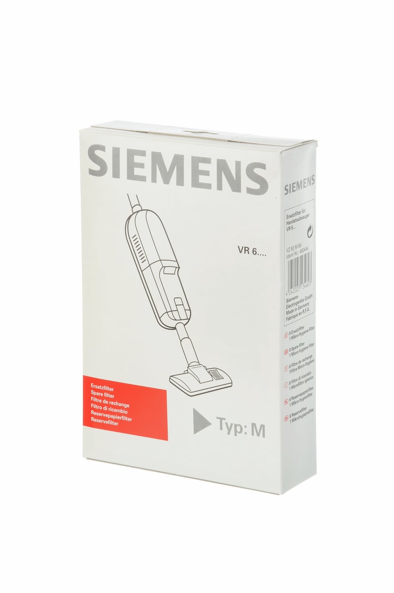 Filterbeutel SIEMENS 00460444 VZ92M60 TypM für Staubsauger 8Stk