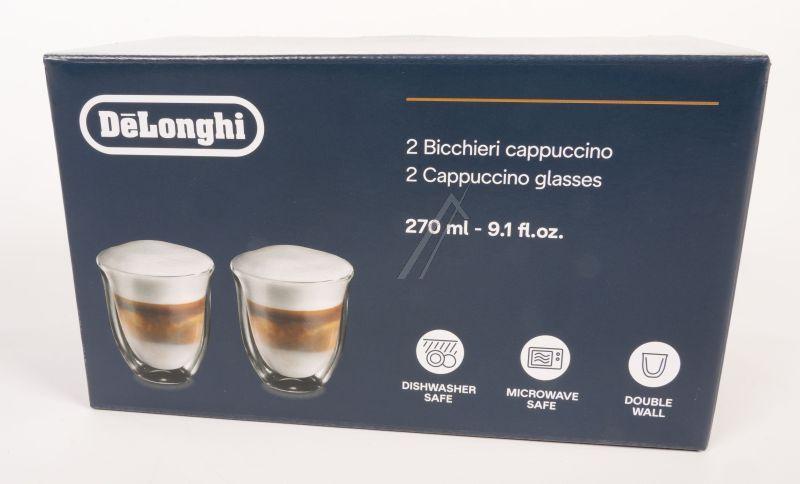 Doppelwandige Cappuccinogläser für Kaffeemaschine DeLonghi Dlsc311 270ml, 2er-Set