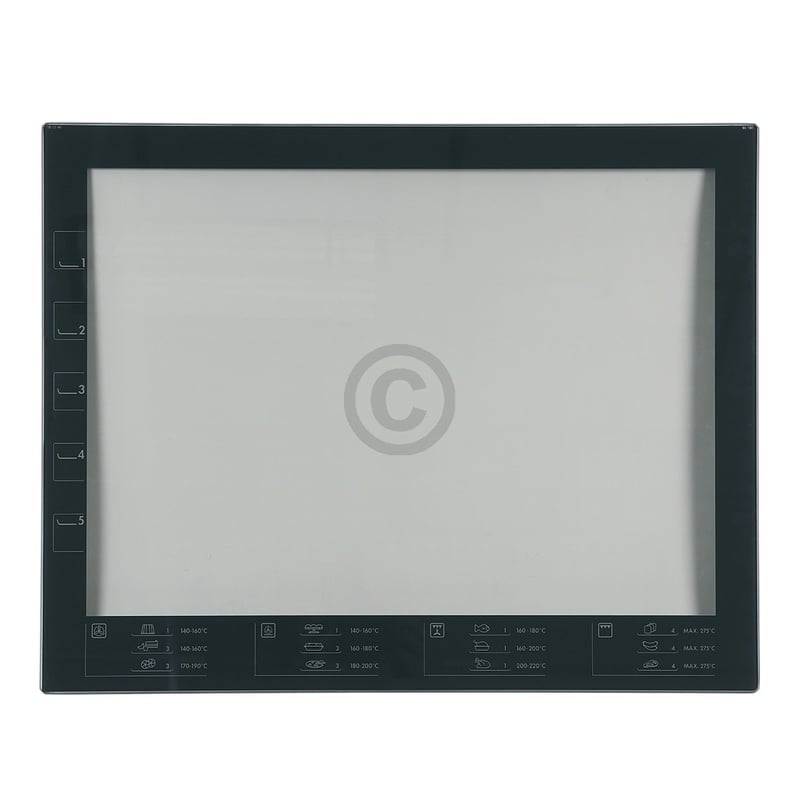 Innenscheibe AEG 387499402/7 bedruckt für Backofentüre Herd