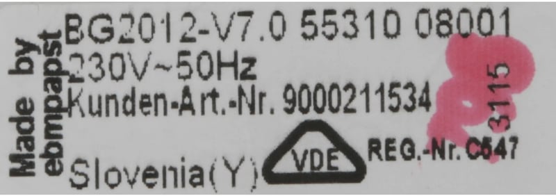 Lüftermotor 00676787