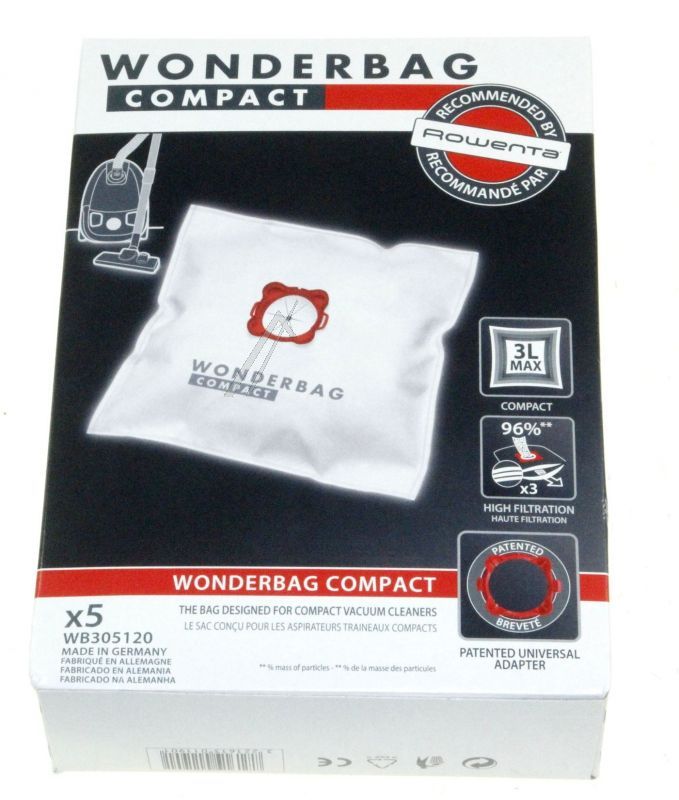 Staubsaugerbeutel Wonderbag compact Rowenta WB305120 5Stk