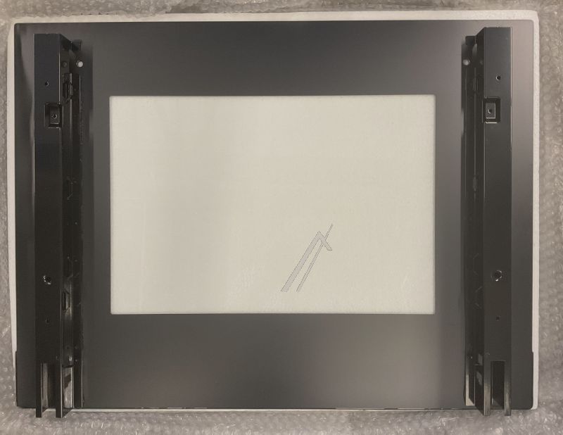 Backofentürglasscheibe außen mit Halterung für Ofen Atlan 302070200011 Ofentür Glas