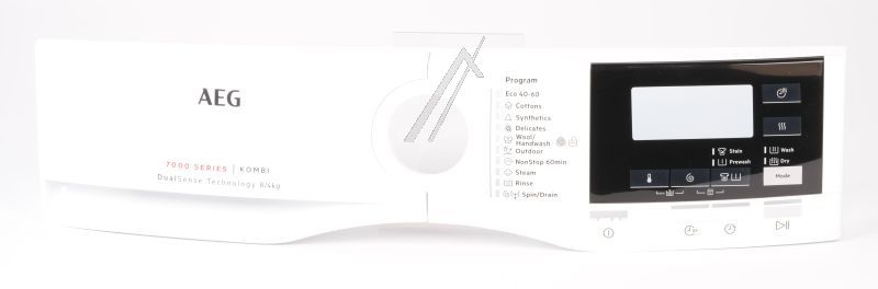 Bedienteilblende für Trockner AEG 140195749019 weiß, Symbole