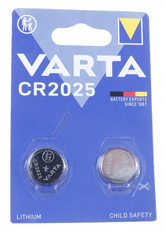 Varta CR2025 Knopfzellen für Waschmaschine 2er-Pack