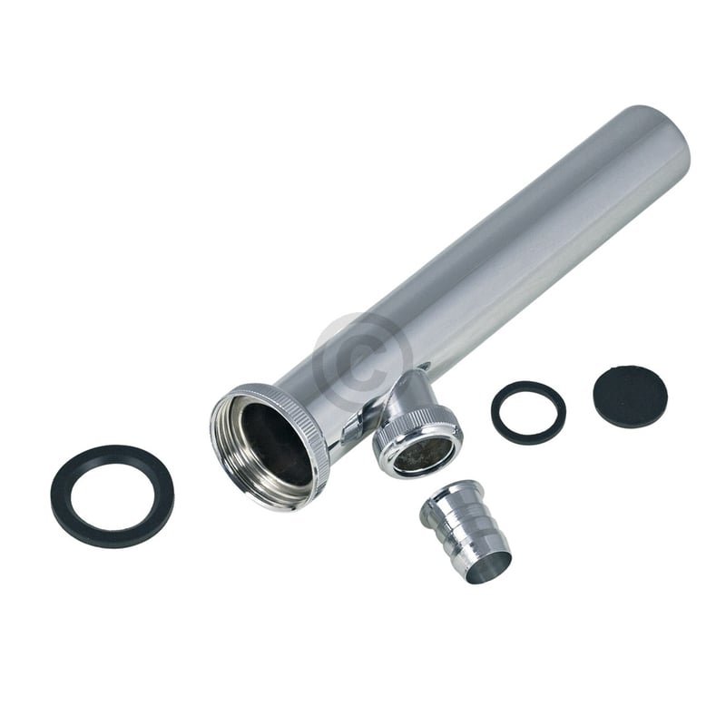 Verstellrohr 1 1/4"x32mm mit Geräteanschluss chrom für Waschbeckensiphon