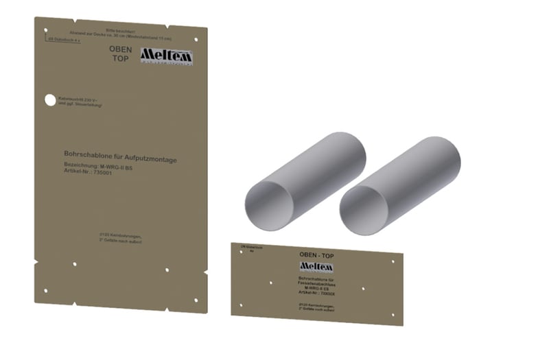 Montageset Aufputz Meltem 200407 M-WRG-IIM/AP DN100 für Wohnraumlüfter
