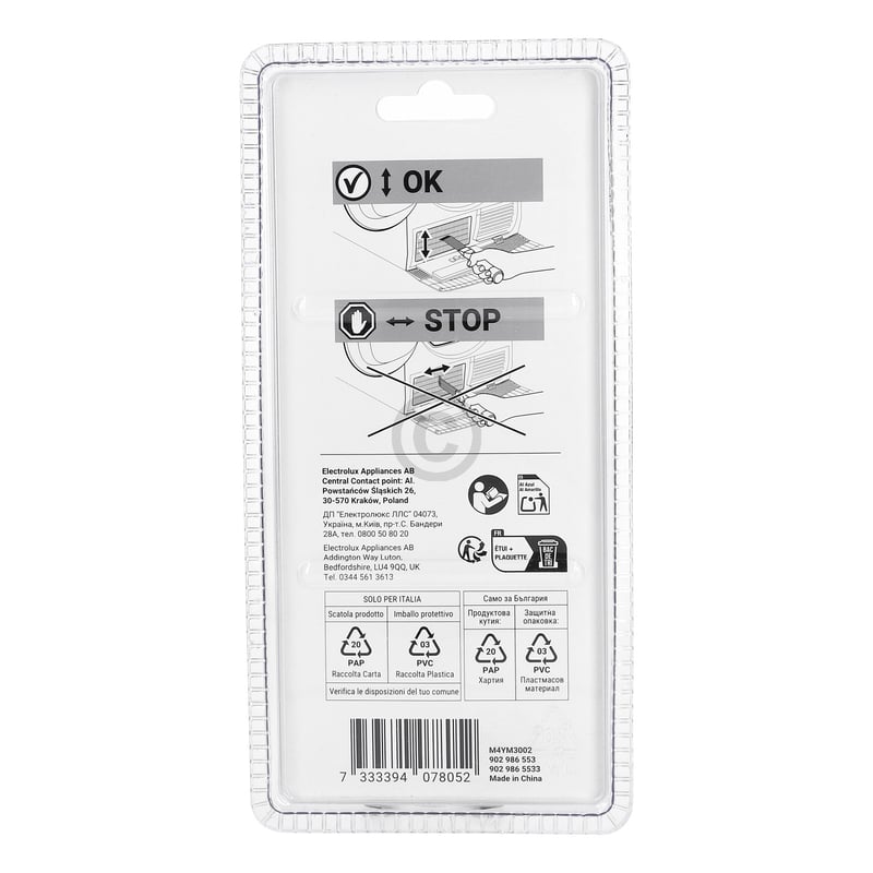 Lamellenreinigungsbürste Electrolux 9029865533 für Trockner Electrolux