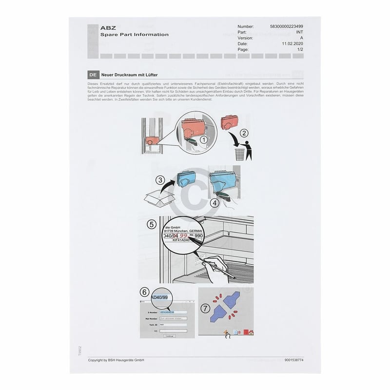 Druckraum Luftfuehrung mit Ventilator 2019 11036681
