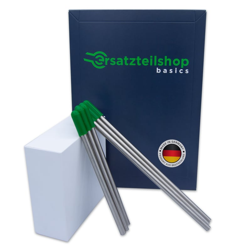 Edelstahl Glashalter für Geschirrspüler mit grünen Kappen - Set Allrounder