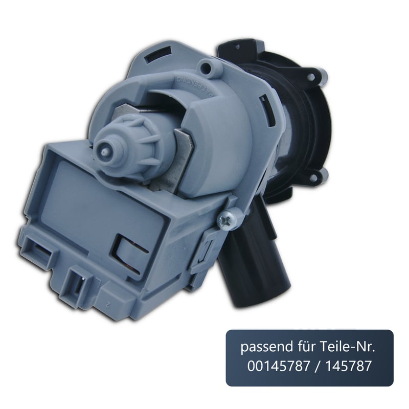 Ablaufpumpe wie Bosch 00144978 mit Pumpenkopf und Sieb für Waschmaschine 00144978