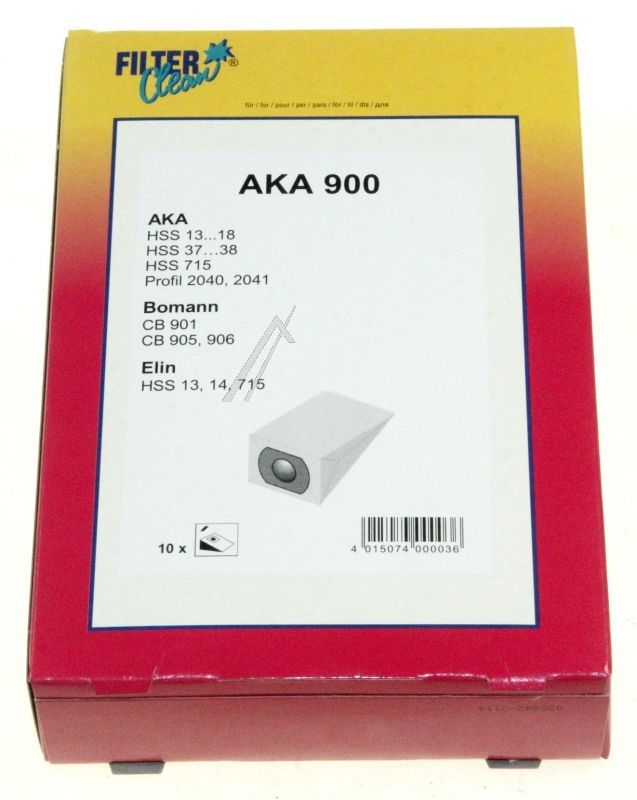 Aka900 Staubsaugerbeutel Filterclean 000004K 10er Pack