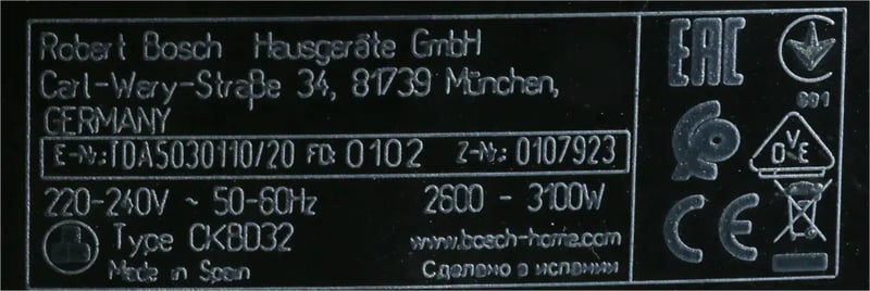 Gehäuse für Bügeleisen Bosch 12013461 Oberteil, Kunststoff
