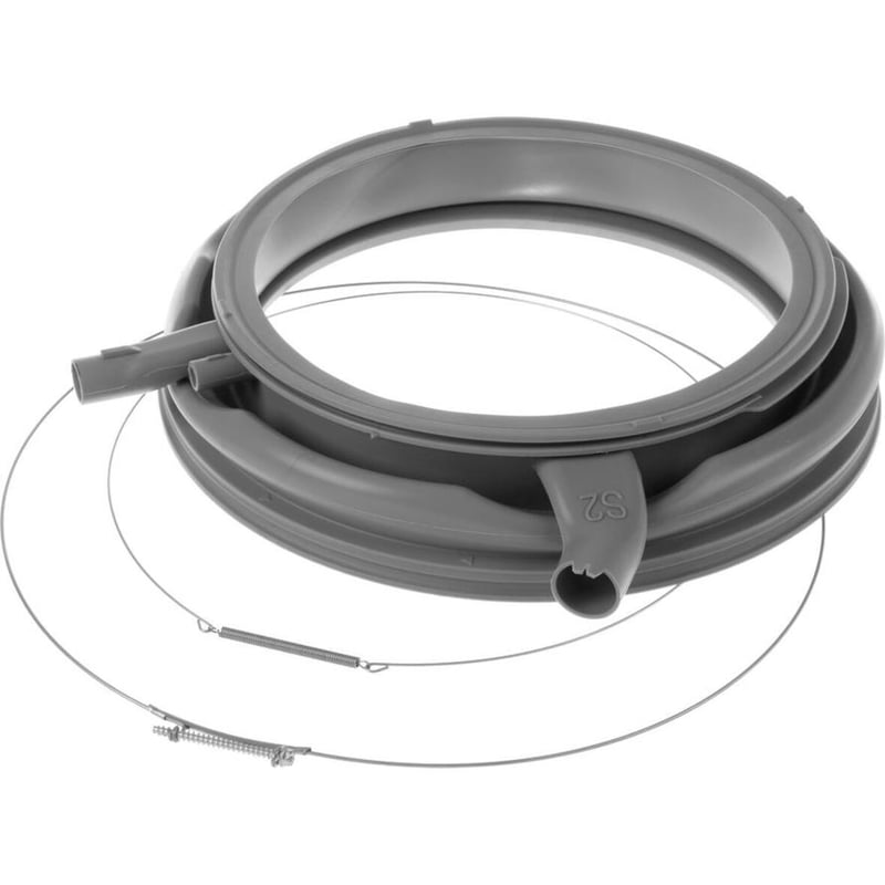 Fenstermanschette fettbeständig Silikon, grau mit Beleuchtungsstutzen + Umpumpstutzen 20002777