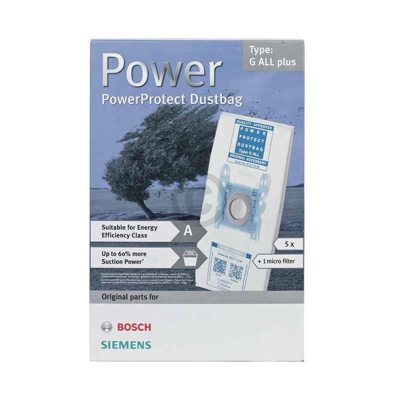 Filterbeutel BOSCH 00577549 Typ G ALL plus BBZ51FGALL für Bodenstaubsauger 5Stk