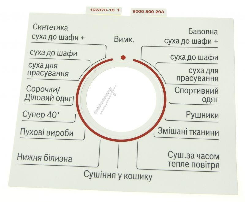 Legende für Trockner BSH-Gruppe 00629609 Bügelblech