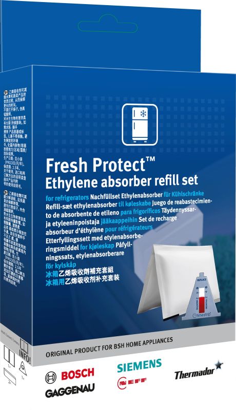 FreshProtect™ Ethylen-Absorber Nachfüllset für Bosch Siemens Geschirrspüler 17007000 Geruchsfilter, Kühlschrankfilter