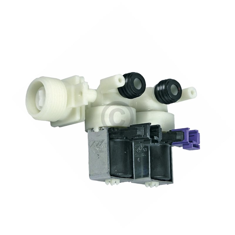 Magnetventil 2-fach 180° 10,5mmØ, AT! C00110333 Indesit Hotpoint