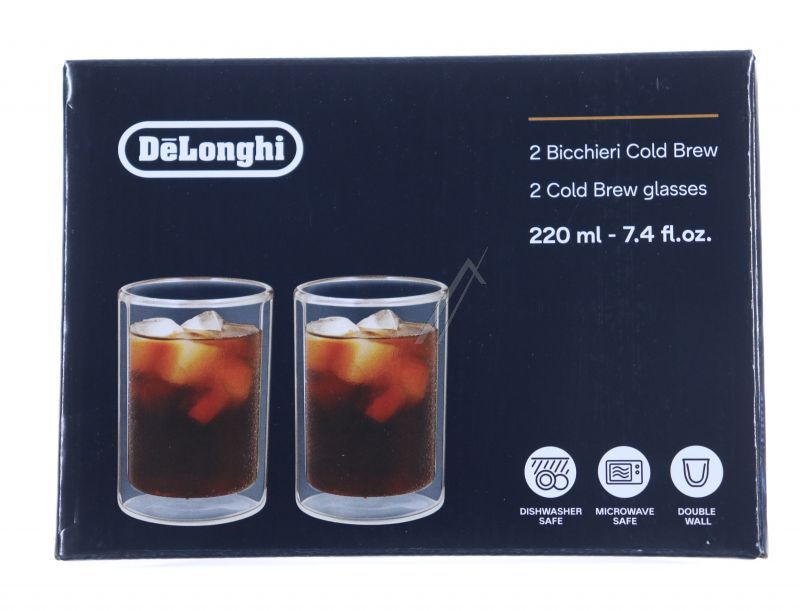 Cold-Brew-Gläser für DeLonghi Kaffeemaschine AS00004171 220ml, 2er-Set