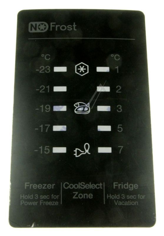 Blende Bedienelement für Kühlschrank Samsung DA64-04377C Schwarz, PC