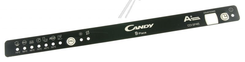 Bedienfeldplatte für Geschirrspüler Candy Hoover 49027969 Blende Schalter