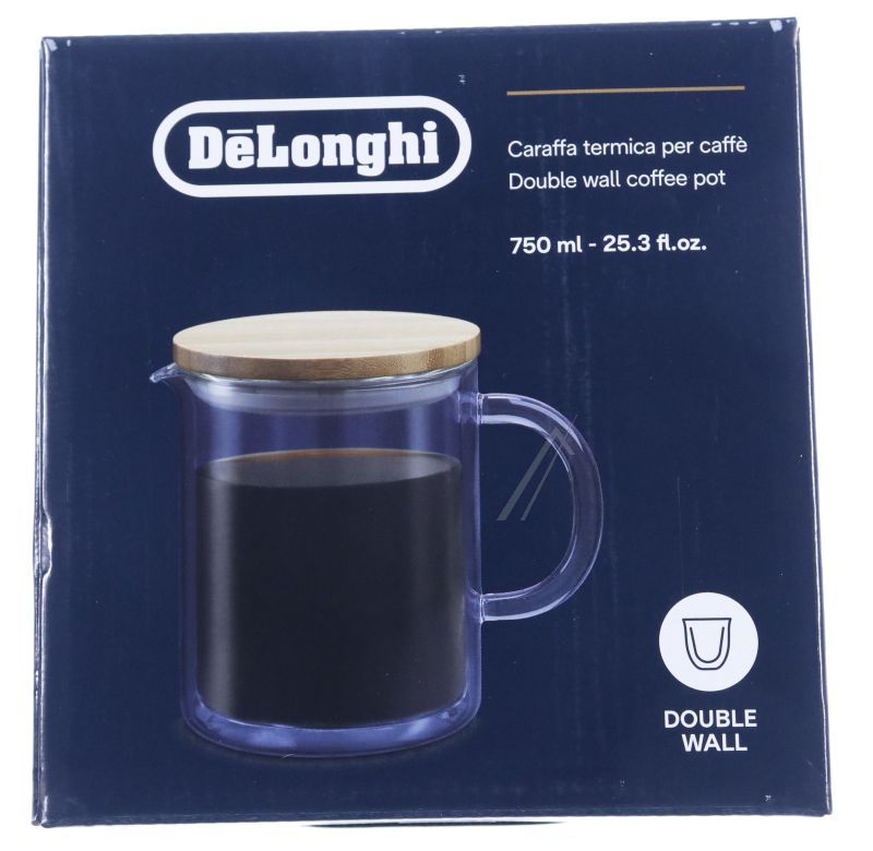 Glaskanne für DeLonghi Kaffeemaschine AS00006436 750ml doppelwandig