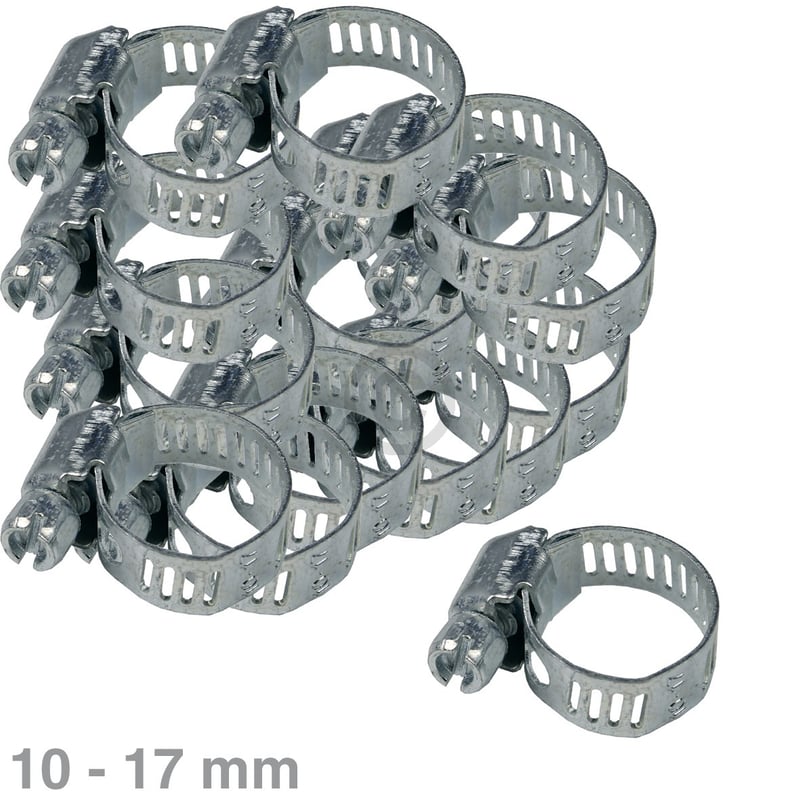 Schlauchschelle 10-17mmØ Chromstahl 100Stk