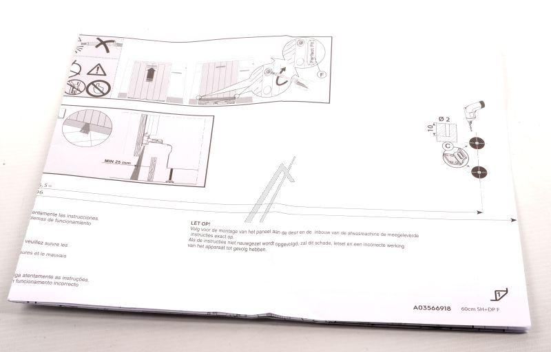 Montageanleitung für Geschirrspüler Electrolux 140035669187 Einbauhilfe