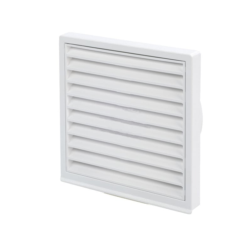 Außengitter 100erR weiß, mit Netz