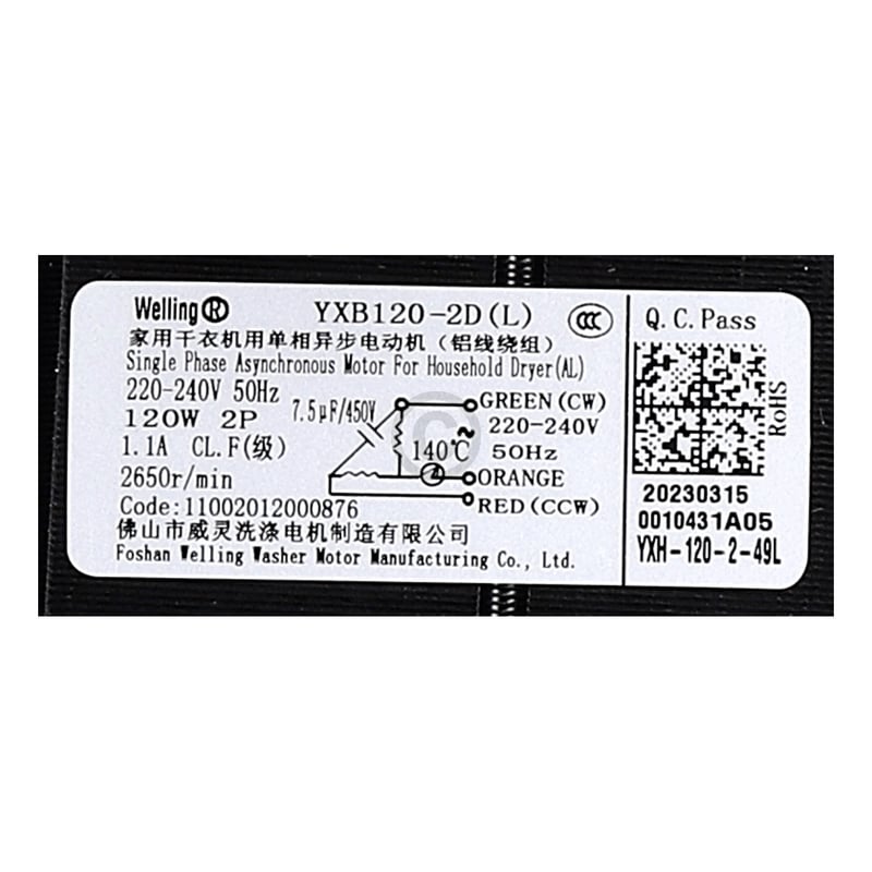 Umwälzpumpe Midea 11002012000876 für Trockner Midea