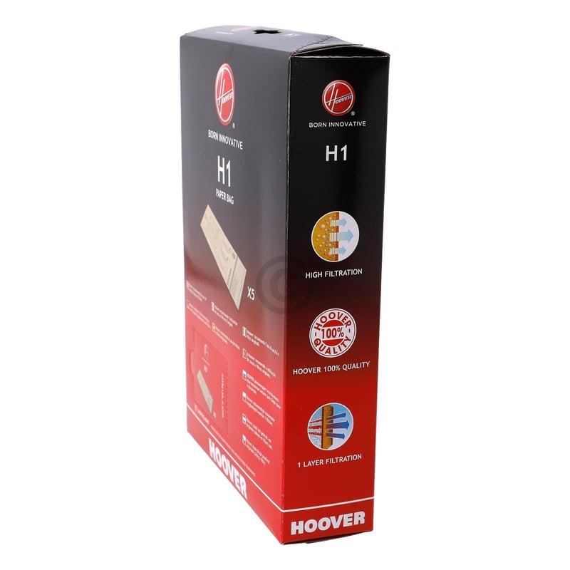Filterbeutel HOOVER H1 09178377 für NassTrockenSauger 5Stk