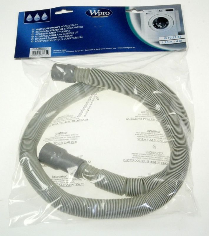 Ablaufschlauch ausziehbar 1,2m-4,0m 19/22/32mm wpro 484000001075
