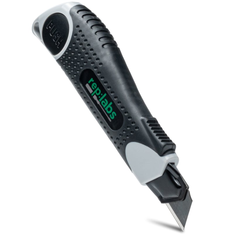 Profi Cuttermesser 18mm mit Abbrechklinge - Antirutsch- u. Autolockfunktion
